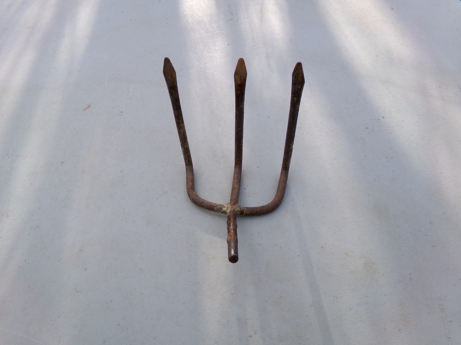 3 Tine Prong Head Garden Rake Claw Vintage