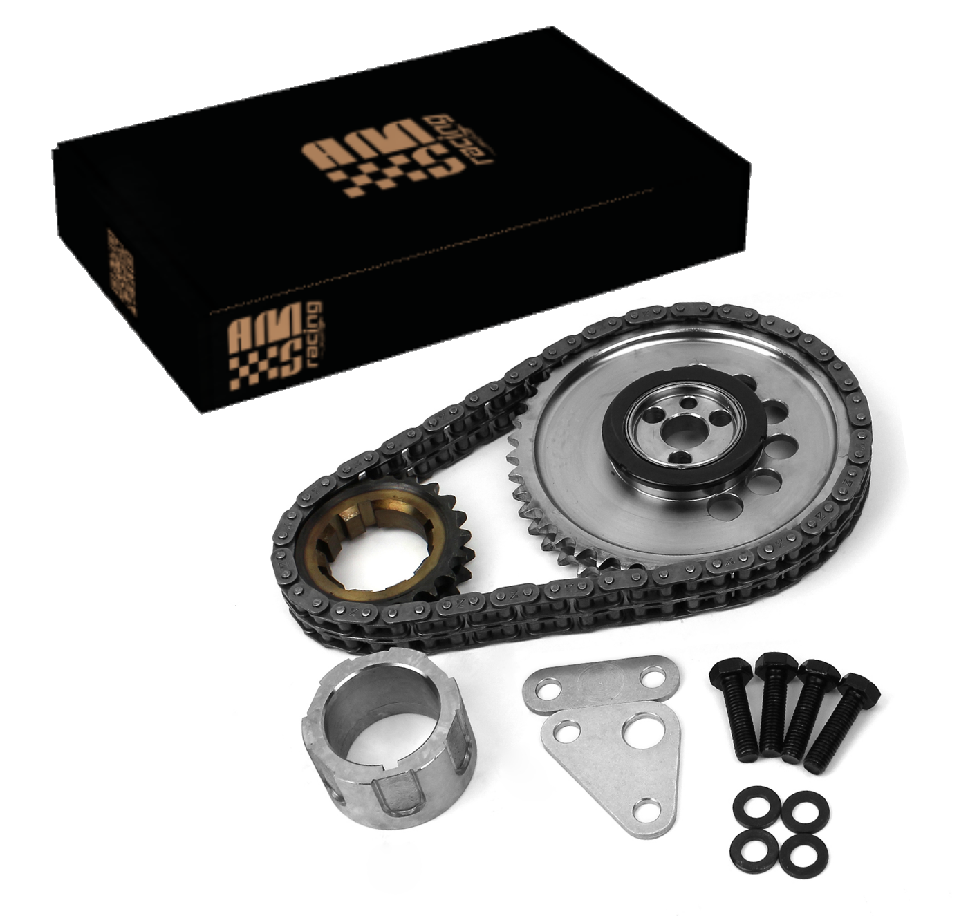 AMS Racing 3-Bolt HD Double Roller Timing Chain Set for Chevrolet Gen IV LS2