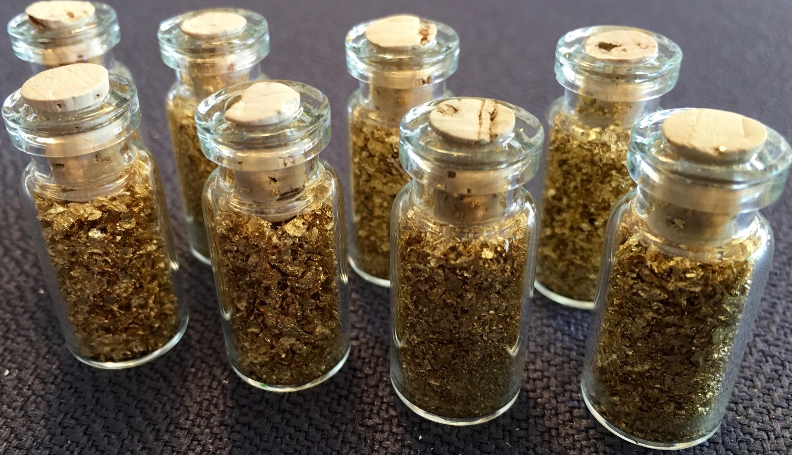 10 Large Bottles of Gold Leaf Flakes ..... Lowest price online !!