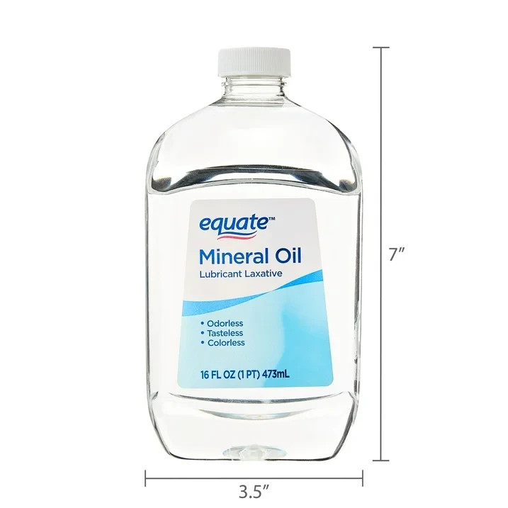 Equate Mineral Oil Lubricant Laxative Liquid for Constipation, 16 fl oz (474mL)