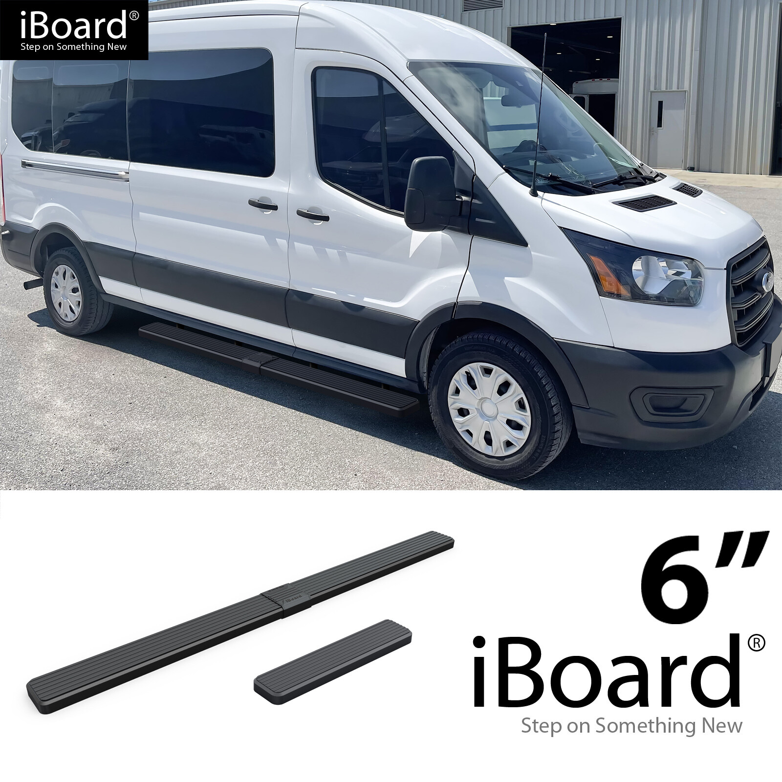 APS Stainless Steel Running Board Fit Ford Transit Full Size Van 15-26