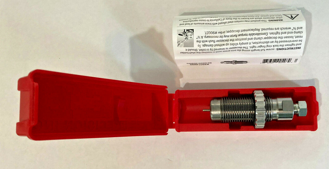 LEE 90548 9MM LUGER CARBIDE FULL LENGTH SIZING DIE (SHIPS WITHING 1 BUS. DAY)