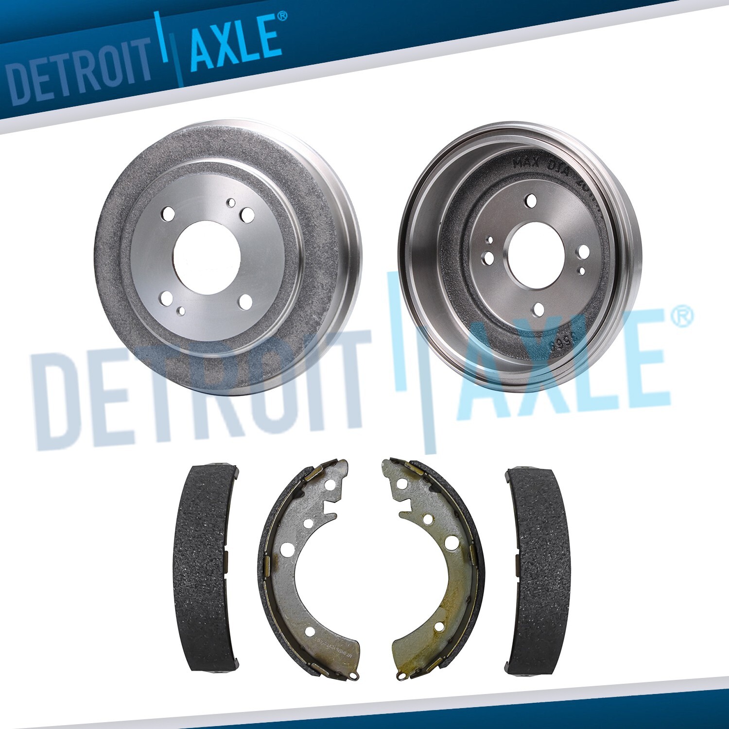 Rear Brake Drums + Ceramic Brake Shoes for 1993 1994 1995 1996-2000 Honda Civic