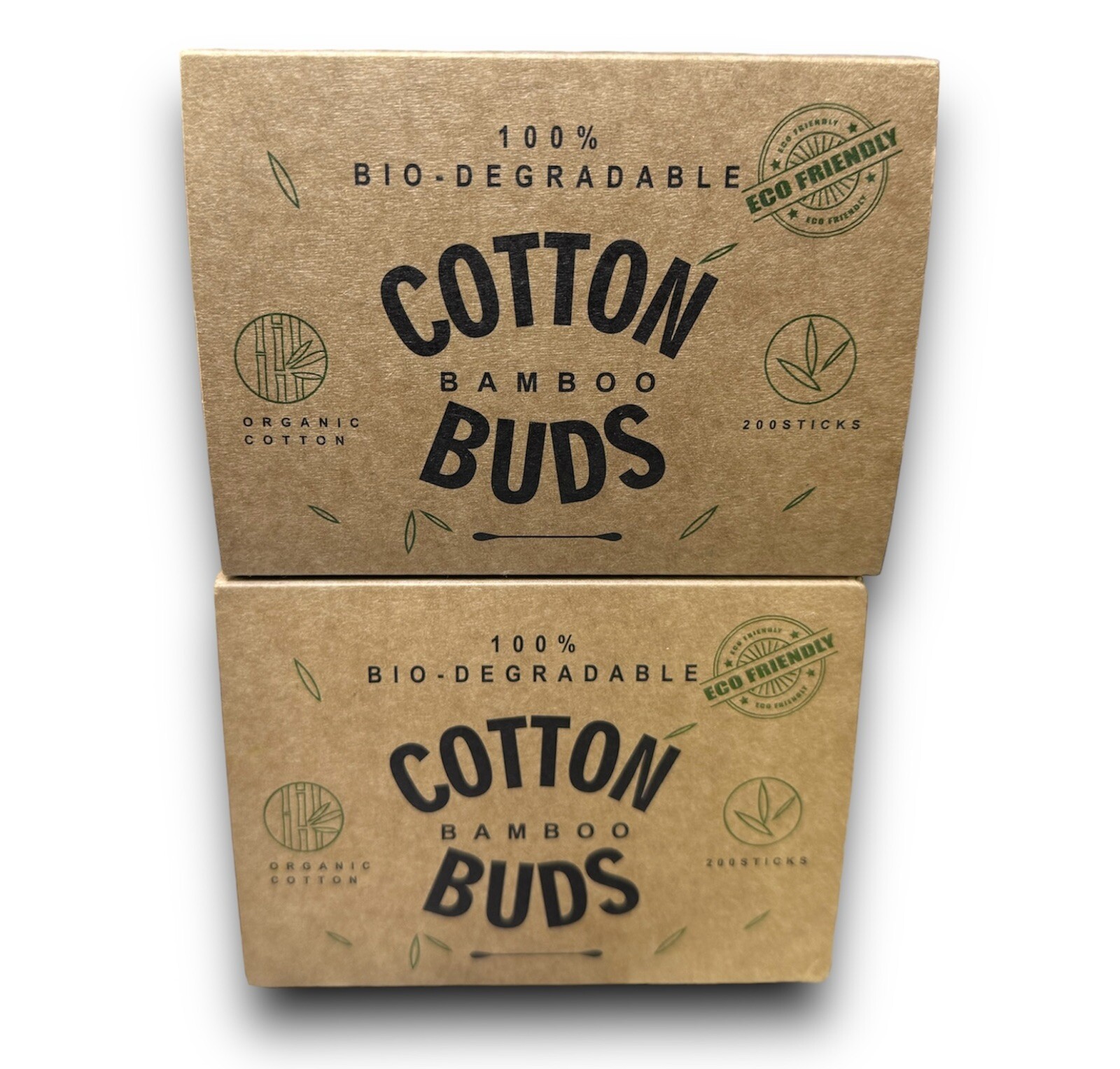 Bamboo Qtips Cotton Buds with Wooden Sticks QTips for Ears Swabs 2 Box 400 Count