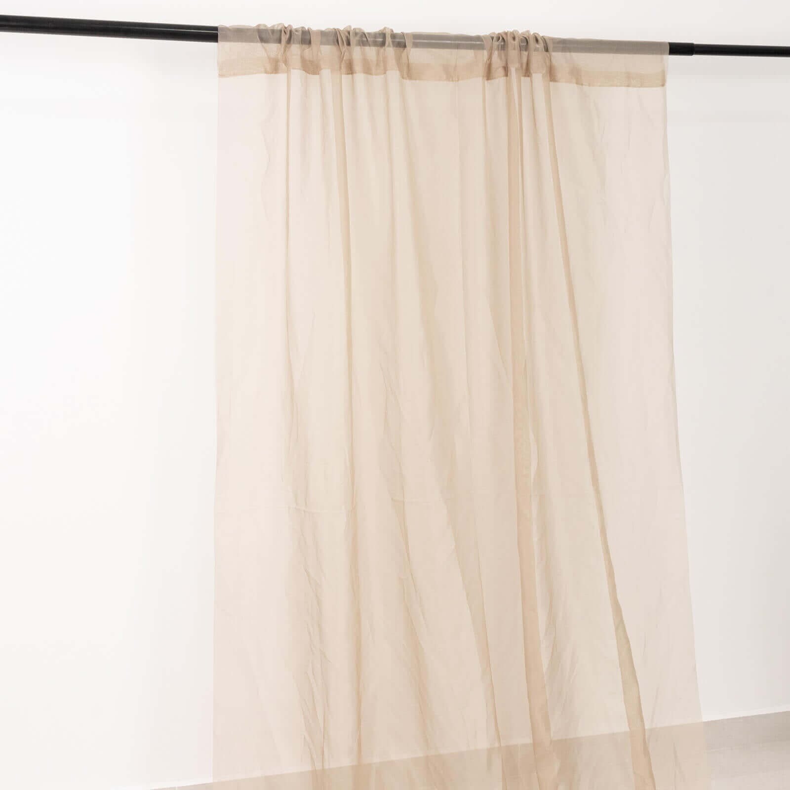 5ft x 32ft NATURAL Premium Chiffon Sheer Backdrop CURTAIN PANEL Drape Party