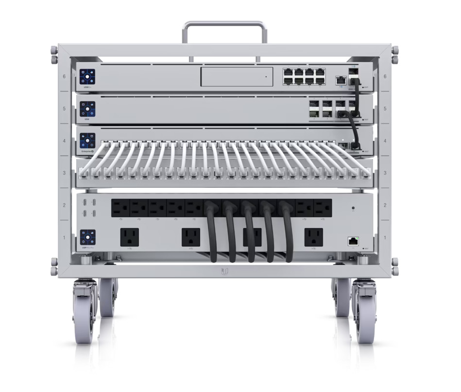 Ubiquiti Toolless Mini Rack 6U Open Frame Silver Steel U-Rack-6U-TL