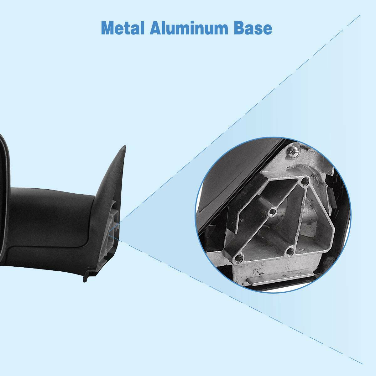 Manual Flip-up Tow Mirrors for 94-01 Dodge RAM 1500 94-02 2500 /3500 Left+Right