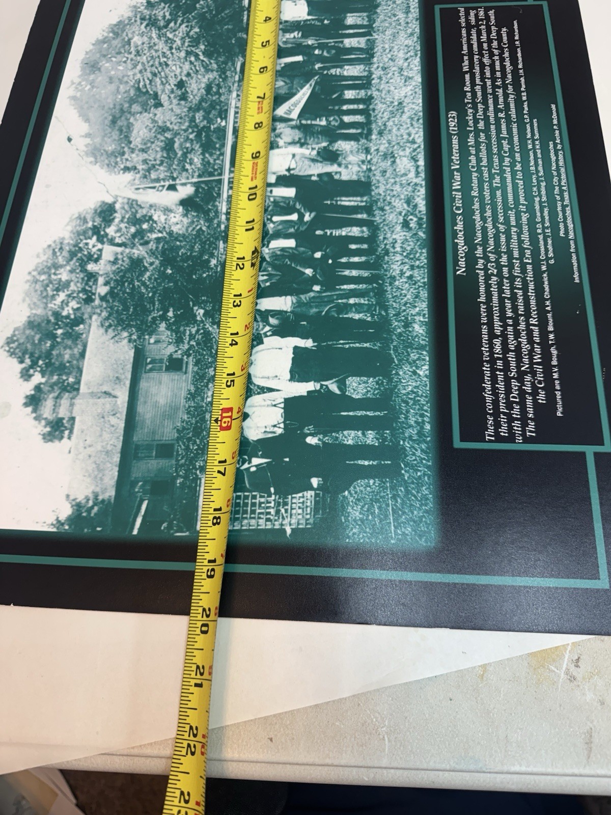 Nacogdoches Civil War Veterans Photo Display 1923 16x20