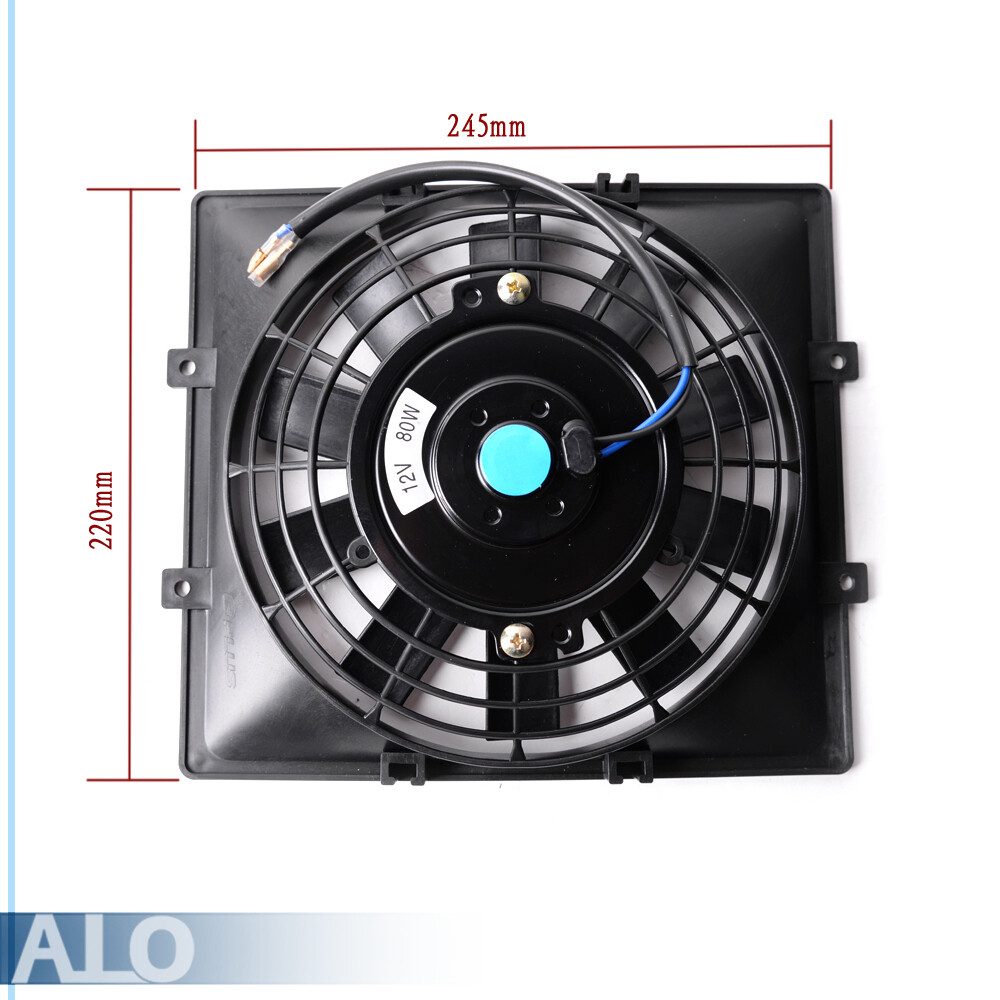 Fit For Universal 28 Row Engine Transmission Oil Cooler +7" Electric Fan Kit