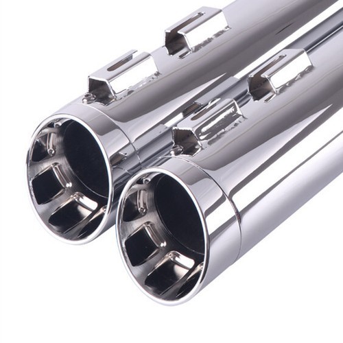 SHARKROAD 4”Exhaust End Tips Only for 4”Straight Slip On Mufflers Chrome,