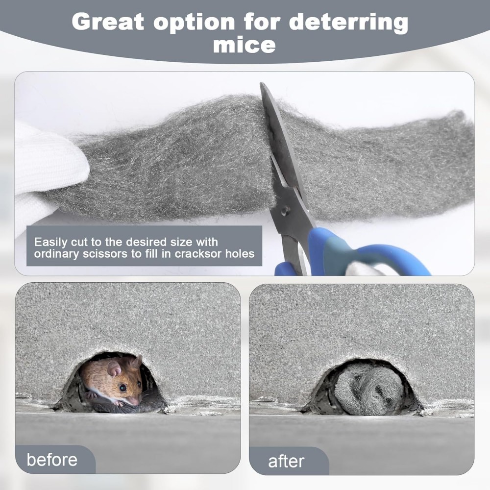 40FT Stainless Steel Wool Steel Wool Fill Fabric Roll for Walls Kitchen Garden