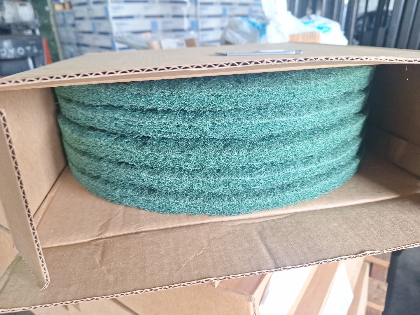 Americo #400316 Floor Scrubbing Pads, 16" Diameter Green 5/cs Brand New Unopened