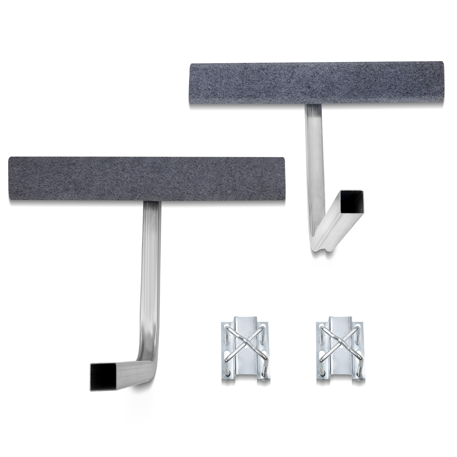 2' Boat Trailer Guides Bunk Side Board Guide Ons Carpeted Kit w/ Hardware