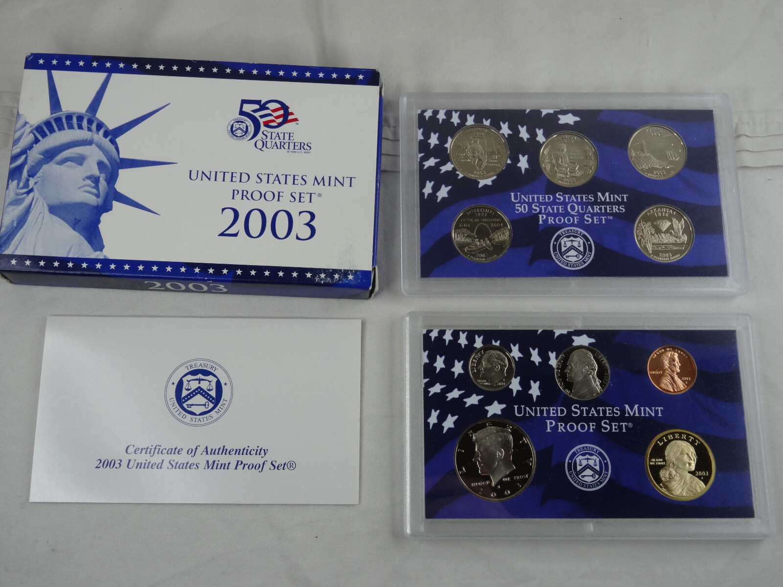 2003-S US Mint Proof Set 10 Coin Set OGP Original Government Packaging COA