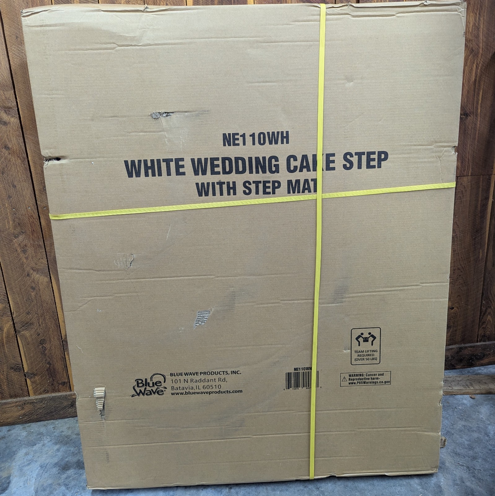 Blue Wave Wedding Cake In Pool Step to Deck System With Liner Pad NE110WH NEW