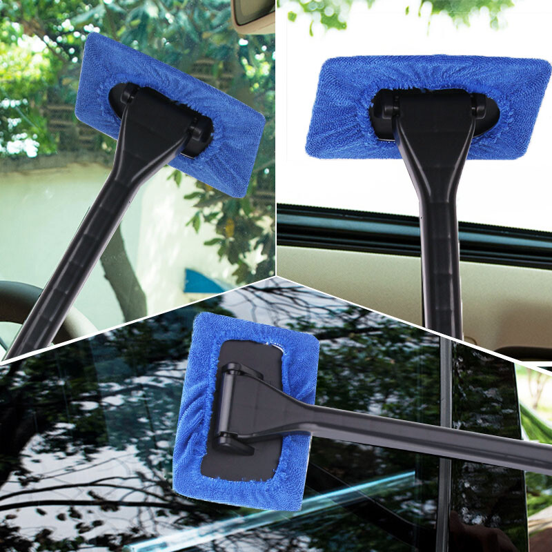 3 Pack Window Windshield Cleaning Tool Microfiber Car Wiper Cleaner Glass Brush