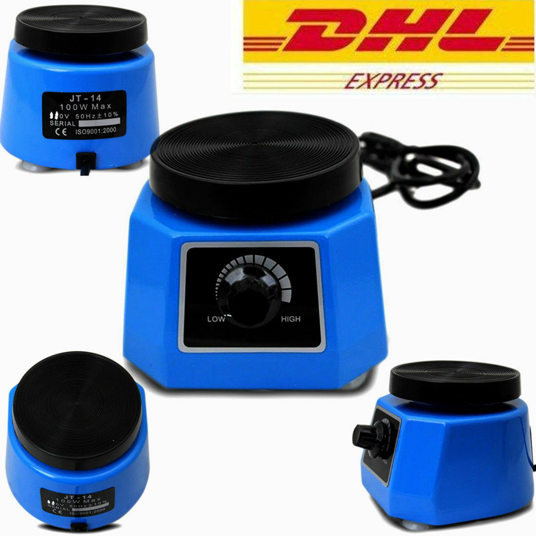 4" Dental Round Vibrador Lab Investment VibratorOscillator Variable Speed 110V