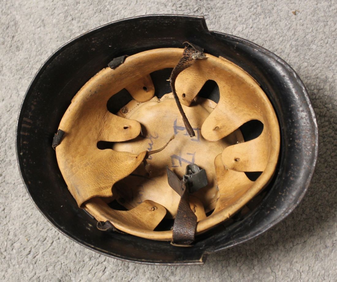 WW2 GERMAN STAHLHELM HELMET FSP M34 FIREFIGHTERS FIRE PROTECTION POLICE (a)