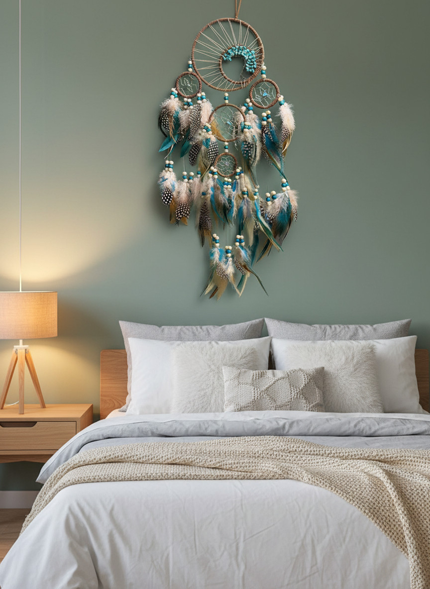 Tree of Life Handmade Dream Catcher Feather Hanging Dreamcatcher Home Wall Decor