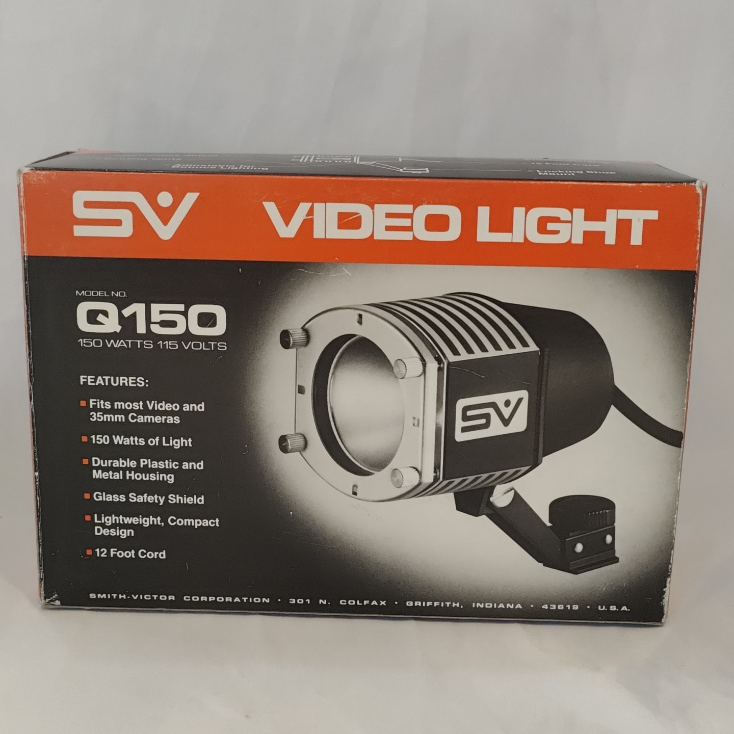 Smith Victor SV Video Light Q150 150W Fits Most Video And 35mm Cameras Works