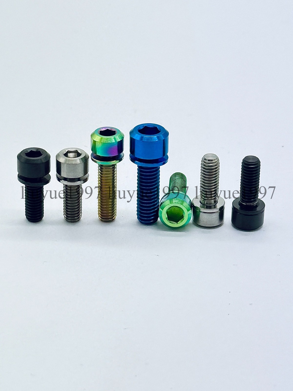 M6 Titanium Bolt Cylindrical Hex Head with Washer Screw for Bike Handlebar Stem