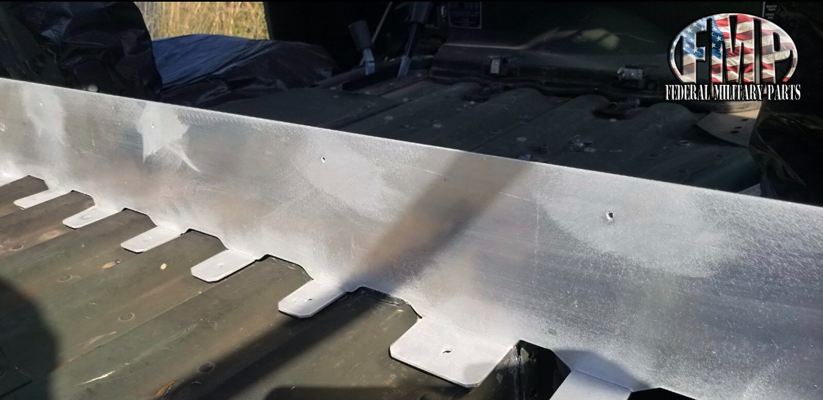 Canvas Rear Curtain Floor Seal, Aluminum, 4-Man, Humvee M998