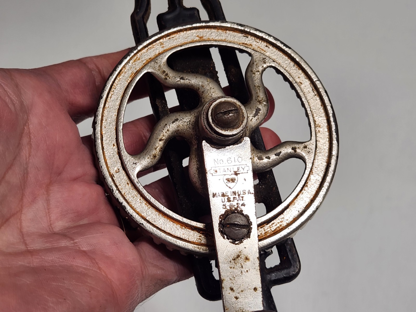 Vintage Stanley Tools No. 610 Pistol Grip Hand Drill (Sweetheart)