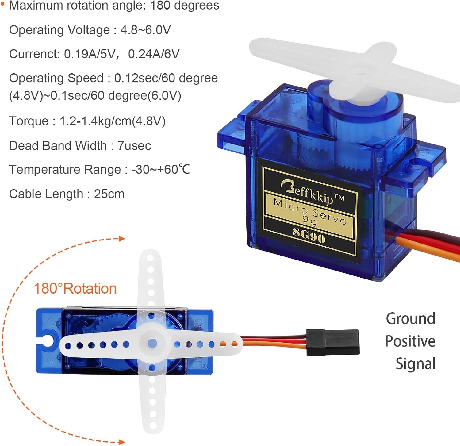 4Pcs SG90 9g Micro Servos for RC Airplane Helicopter Car Boat Control