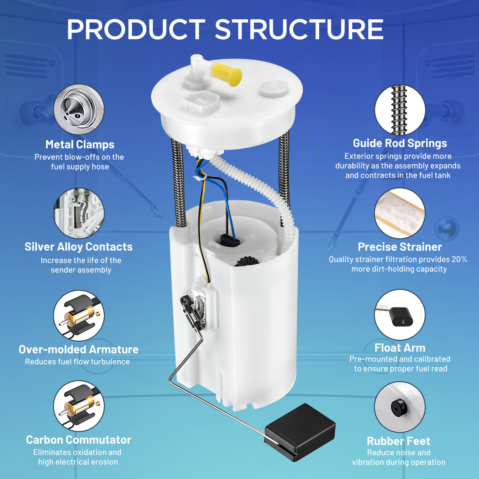 Fuel Pump Module Assembly Fits for 2003 - 2007 Honda Accord L4 2.4L E8656M