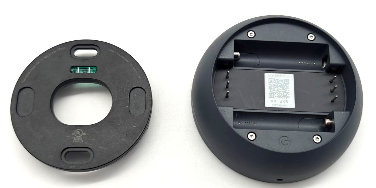 Used Google Nest Thermostat Smart Wi-Fi Thermostat Battery Gray – Mirror Display