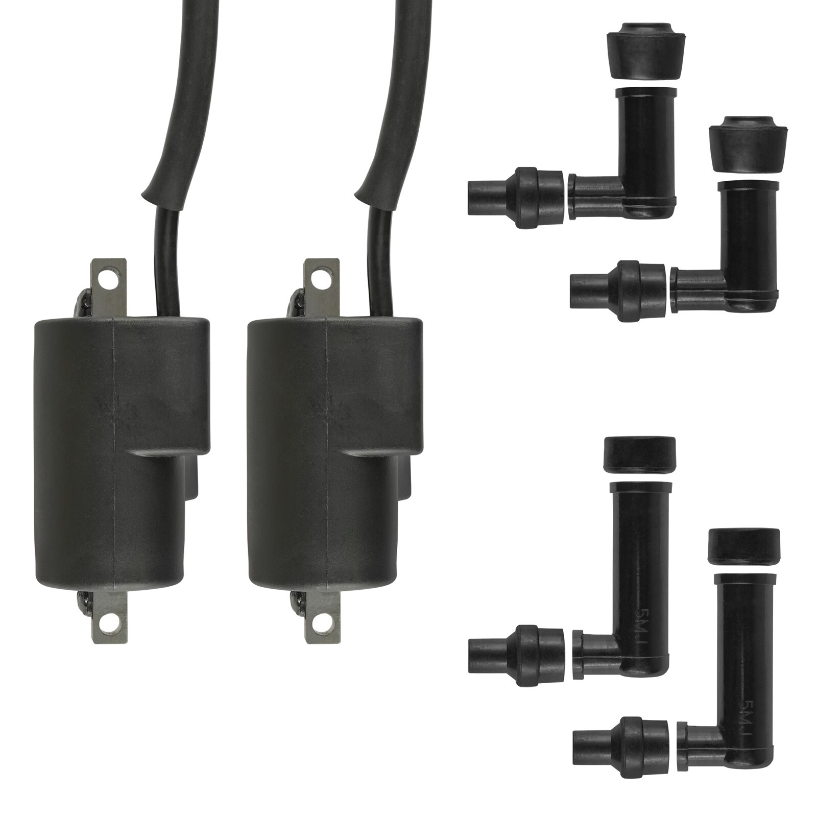 Ignition Coils & Spark Plug Boot Caps for Yamaha Maxim 750 XJ750 1982-1983