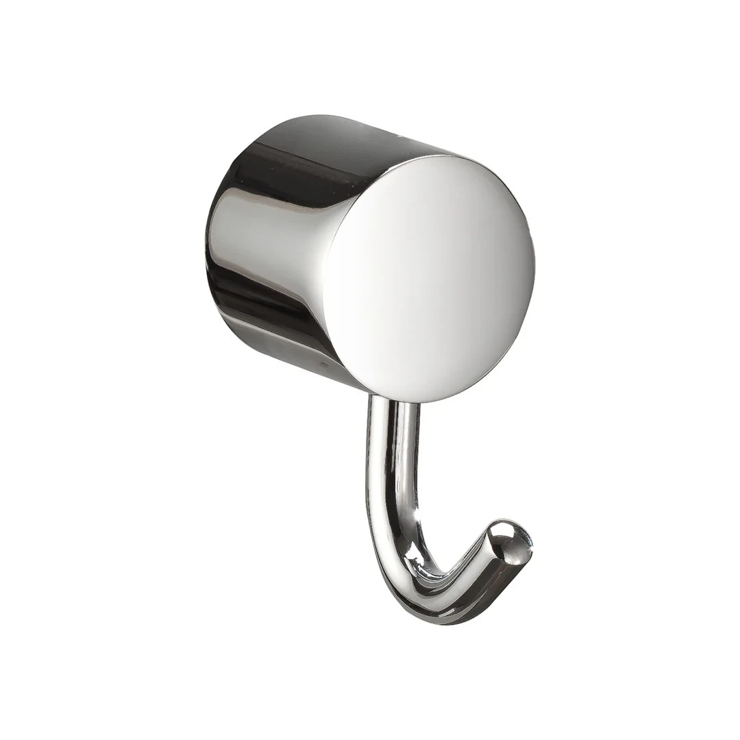 4 Pc Bathroom Hardware Accessory Chrome Towel Bar Ring Robe Hook & Toilet Holder