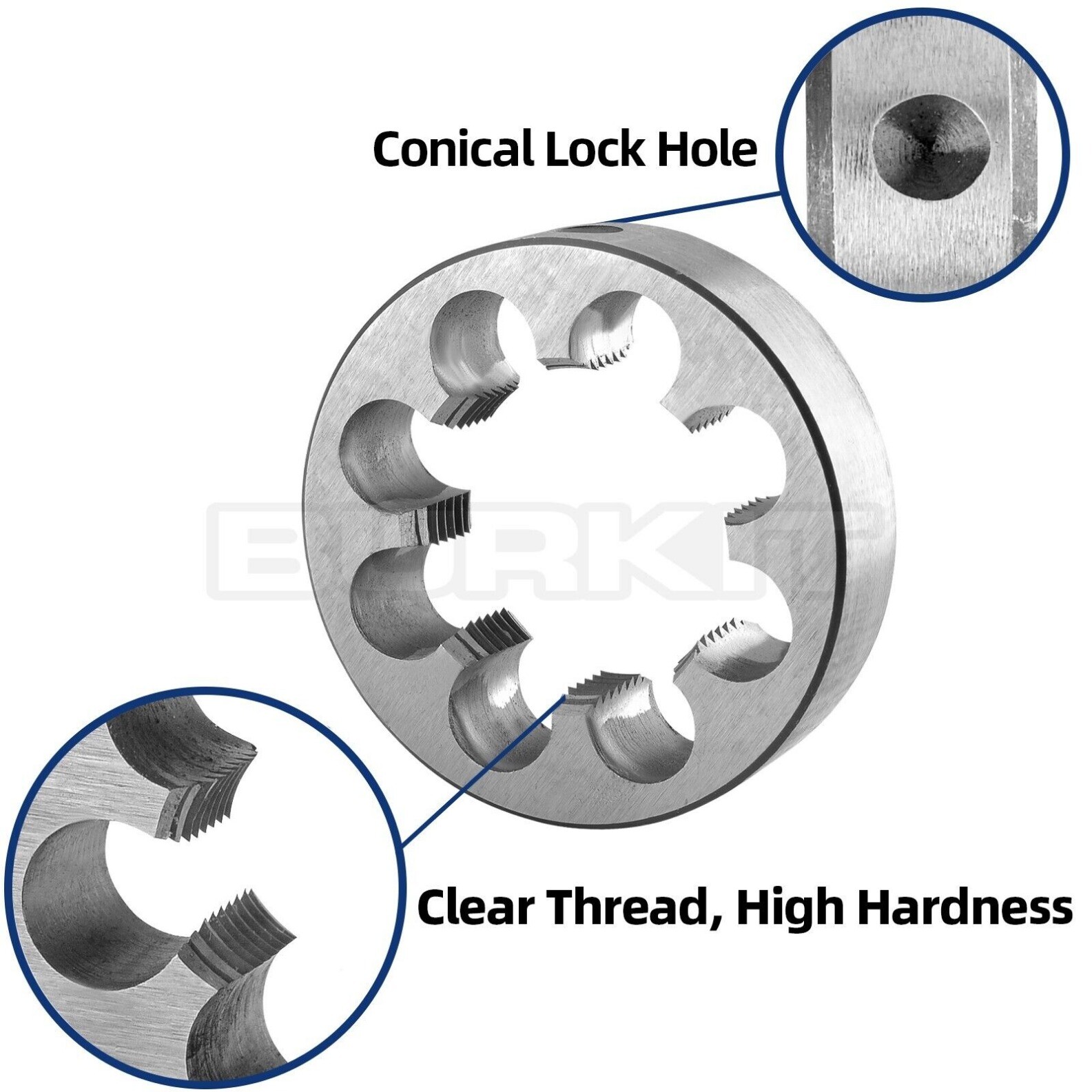 2"-16 UN Thread Die Right Hand, 2" x 16 UN Round Threading Die