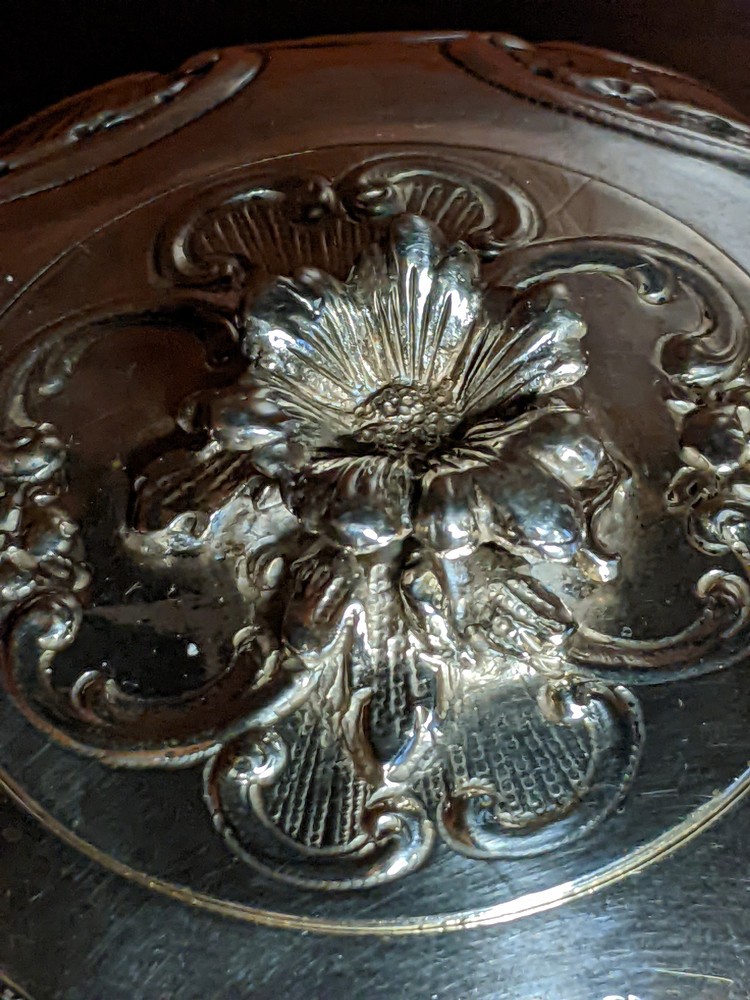 800 silver Tea Pot Germany Hanau Genre Scene 19 century 367 grams