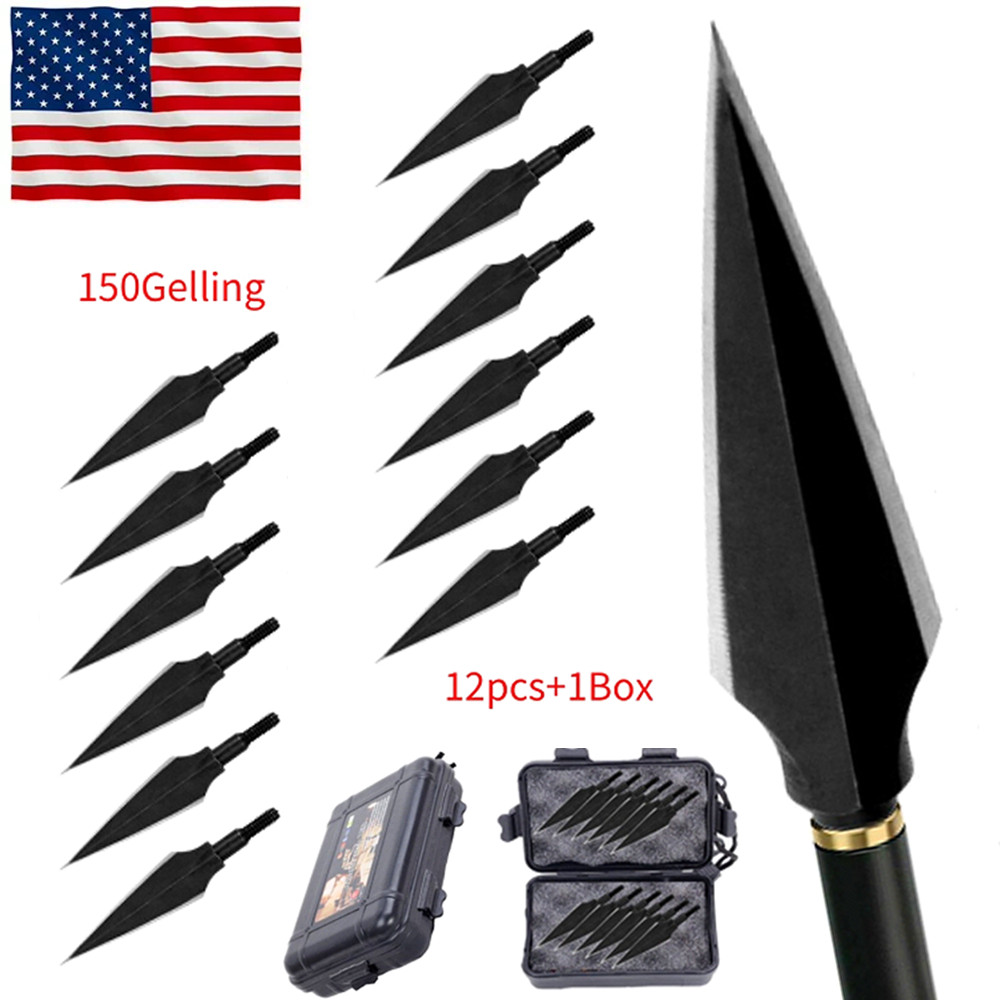 12Pcs 150 Grain 2 Blade Broadheads Arrowhead for Compound Bow Crossbow Hunting