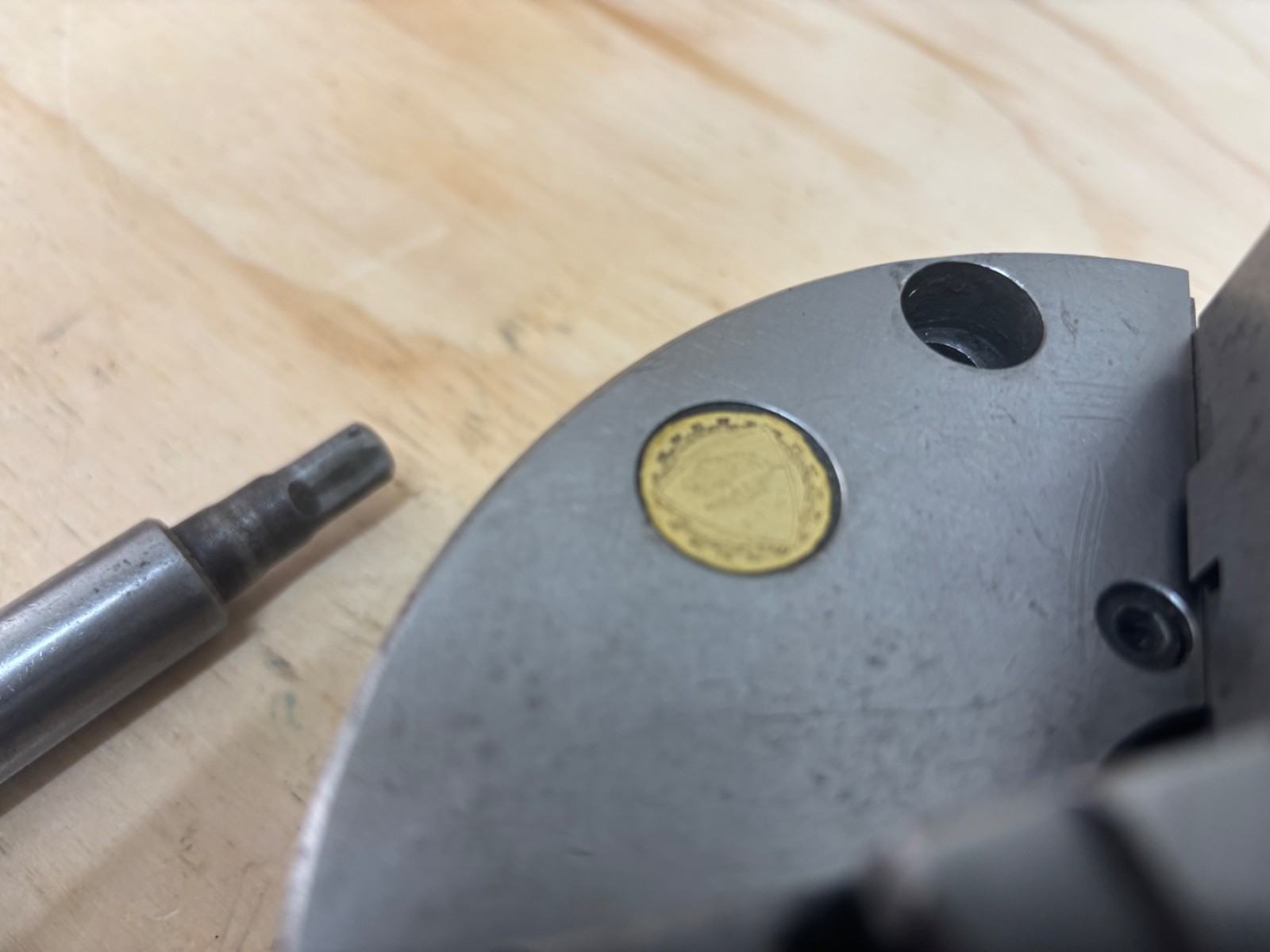 Bison Set Tru 6 1/4” 3 Jaw Metal Lathe Chuck With Reversible Jaws