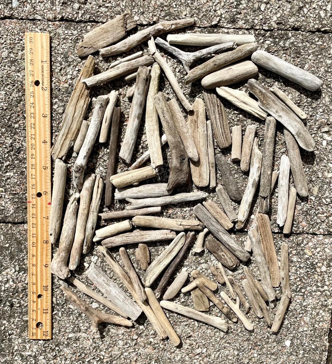 SM Genuine Driftwood Branches 1/2''- 6'' Bulk Lot 12 Pieces 4 DIY Wall Decor Art