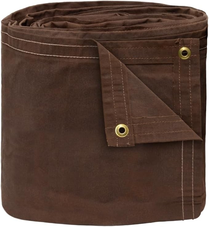 Tarp Supply Heavy Duty Brown Canvas Tarp With Grommets
