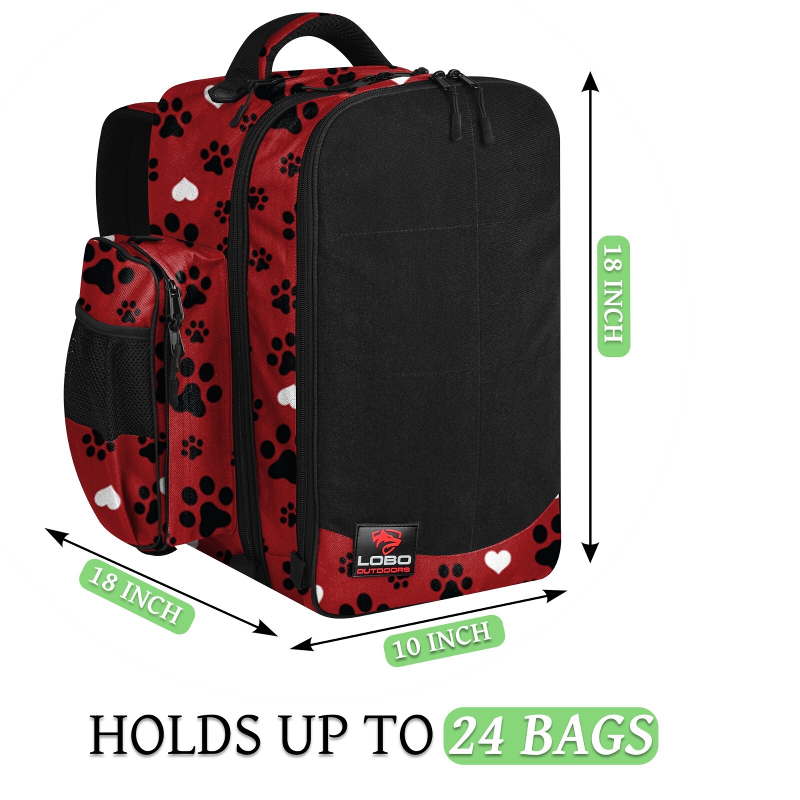 Cornhole backpack for bags, Holds Up to 24 bags, Cornhole Carrying Case for Bags