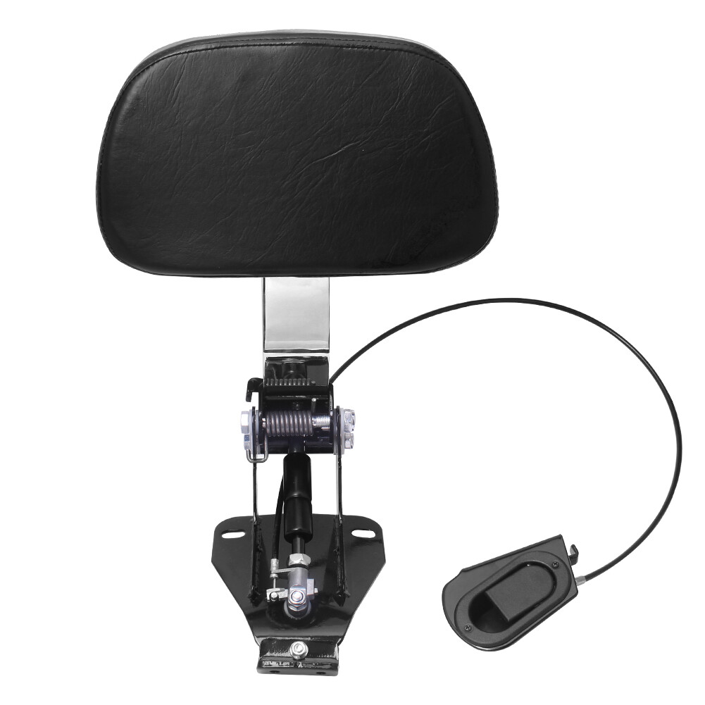Adjustable Driver Rider Backrest w/ Mounting Kit For Harley Touring 2009-2023