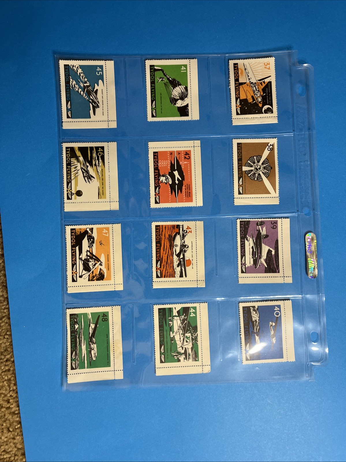 1940 Tydol Flying A Stamp Album of American Aviation + 48 Stamps Nm/mint