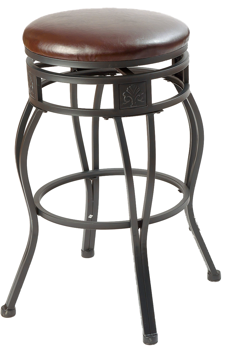 Swivel Barstools/Faux Leather Seat, Espresso, 29", Set of 2 (Collectible) 4432
