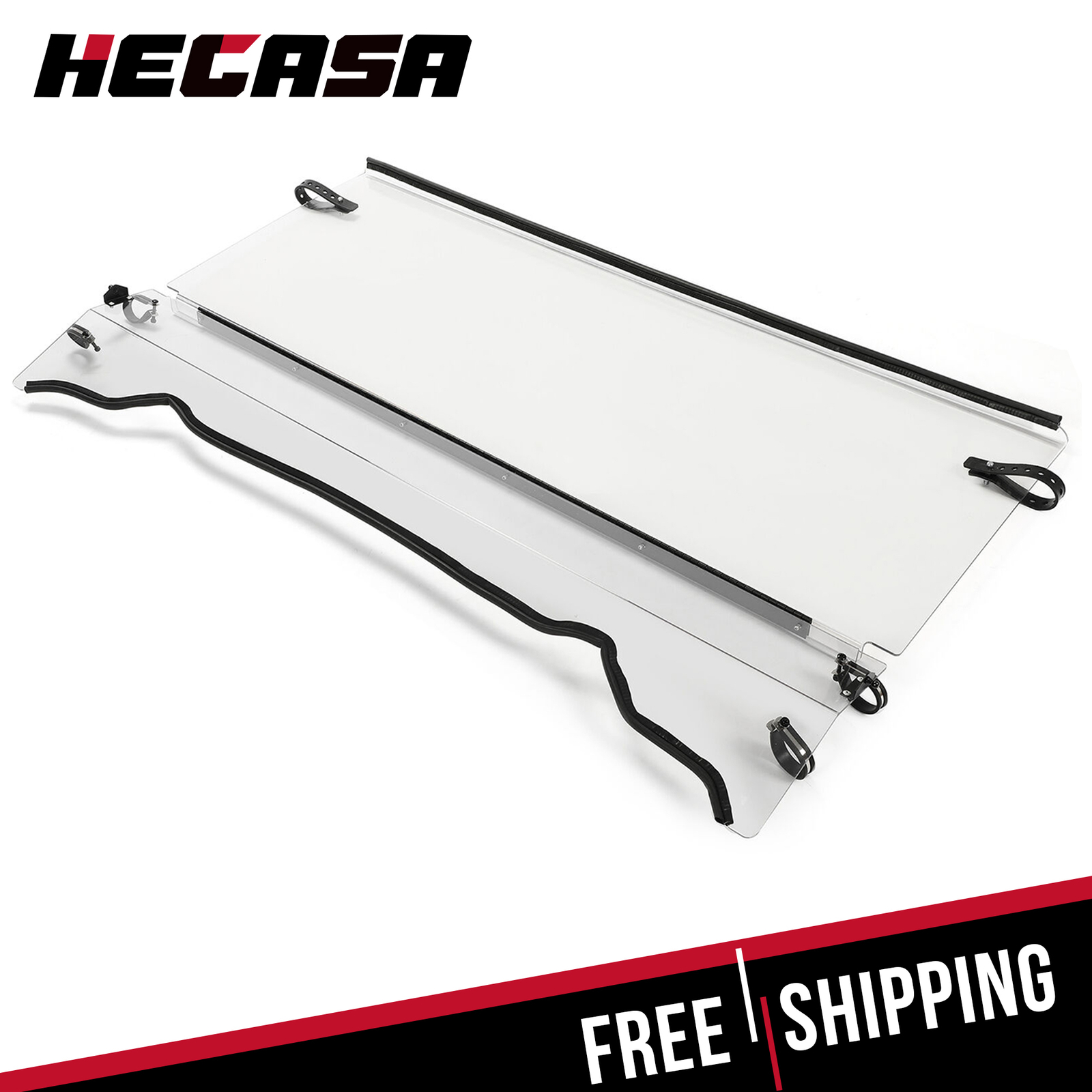 HECASA Full Folding Windshield For Polaris 2006-2008 Ranger 500 4X4 ,700 XP 4X4