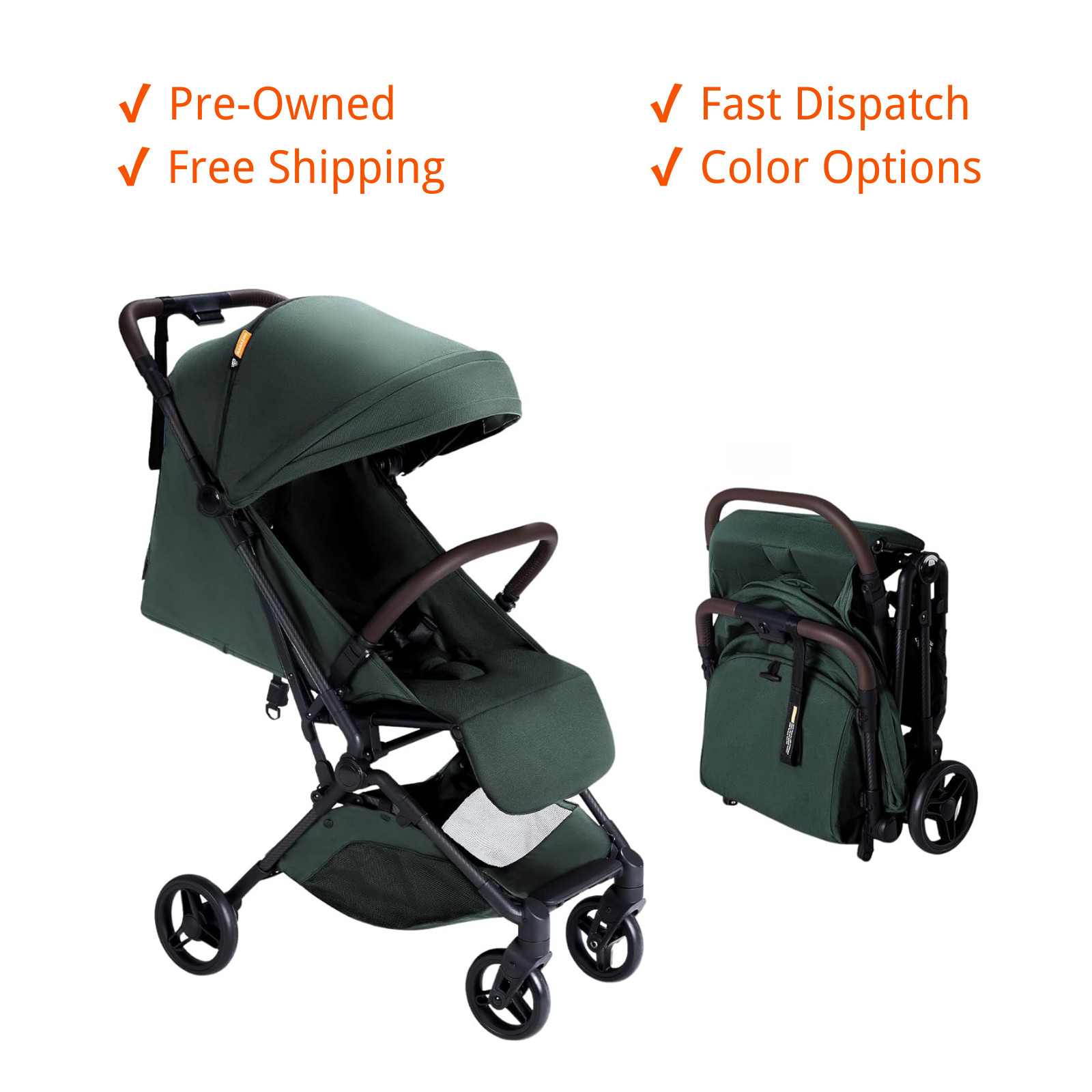 MAMAZING Lightweight Baby Stroller Compact AirplaneTravel-Friendly One-Hand Fold