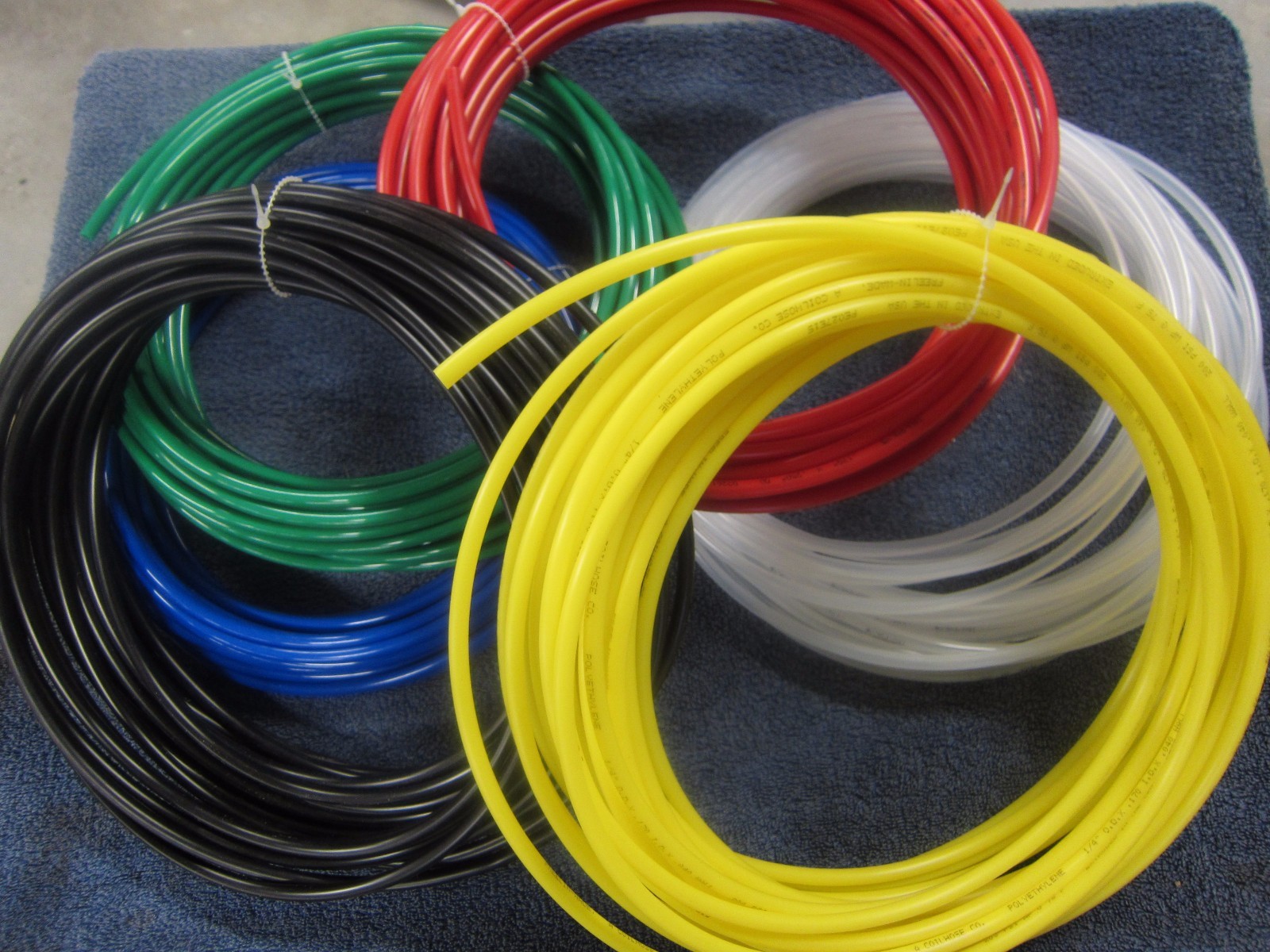 Pneumatic  Polyethylene Tubing 6 colors 1/8 5/32 1/4 5/16  8mm dia 10 Feet New