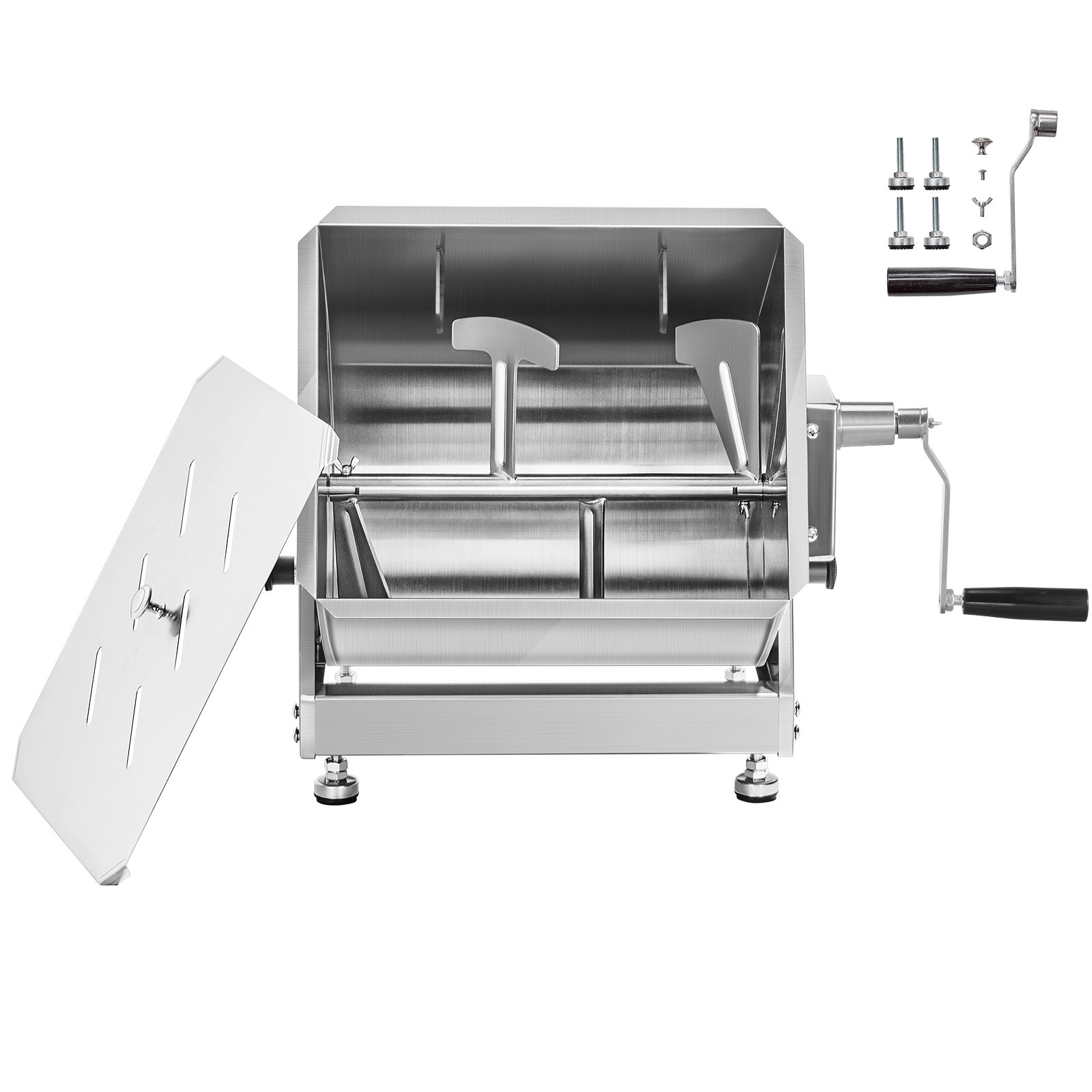60 Pound Tilt Manual Meat Mixer Hand Meat Sausage Mixer Machine Stainless Steel