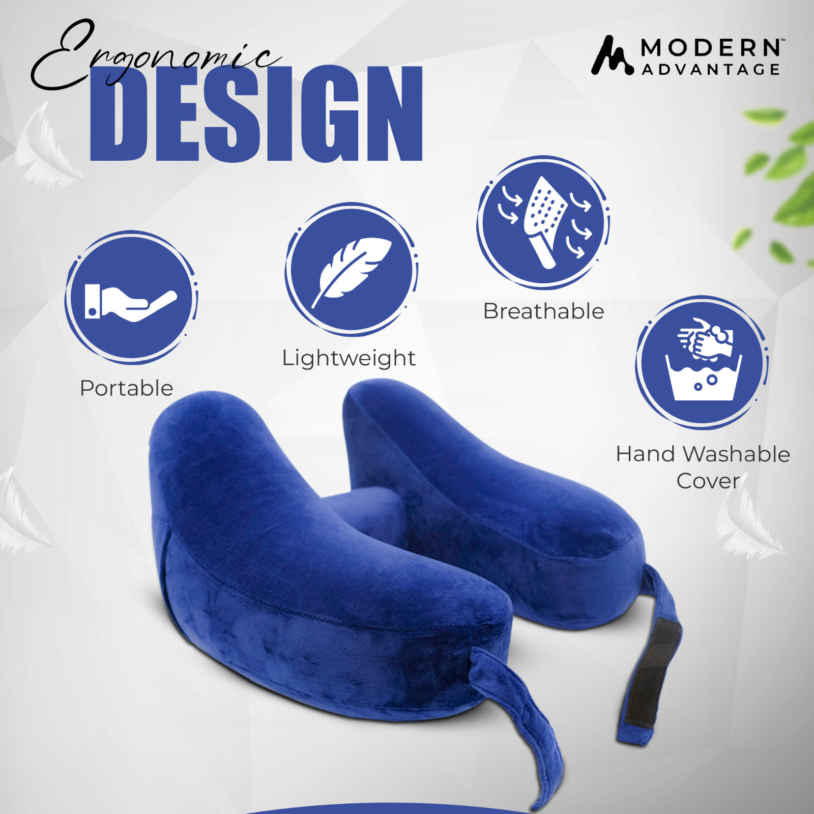 Inflatable Travel Neck Pillow NEW (BLUE) FREE SHIPPING Sleep Mask & Earplugs