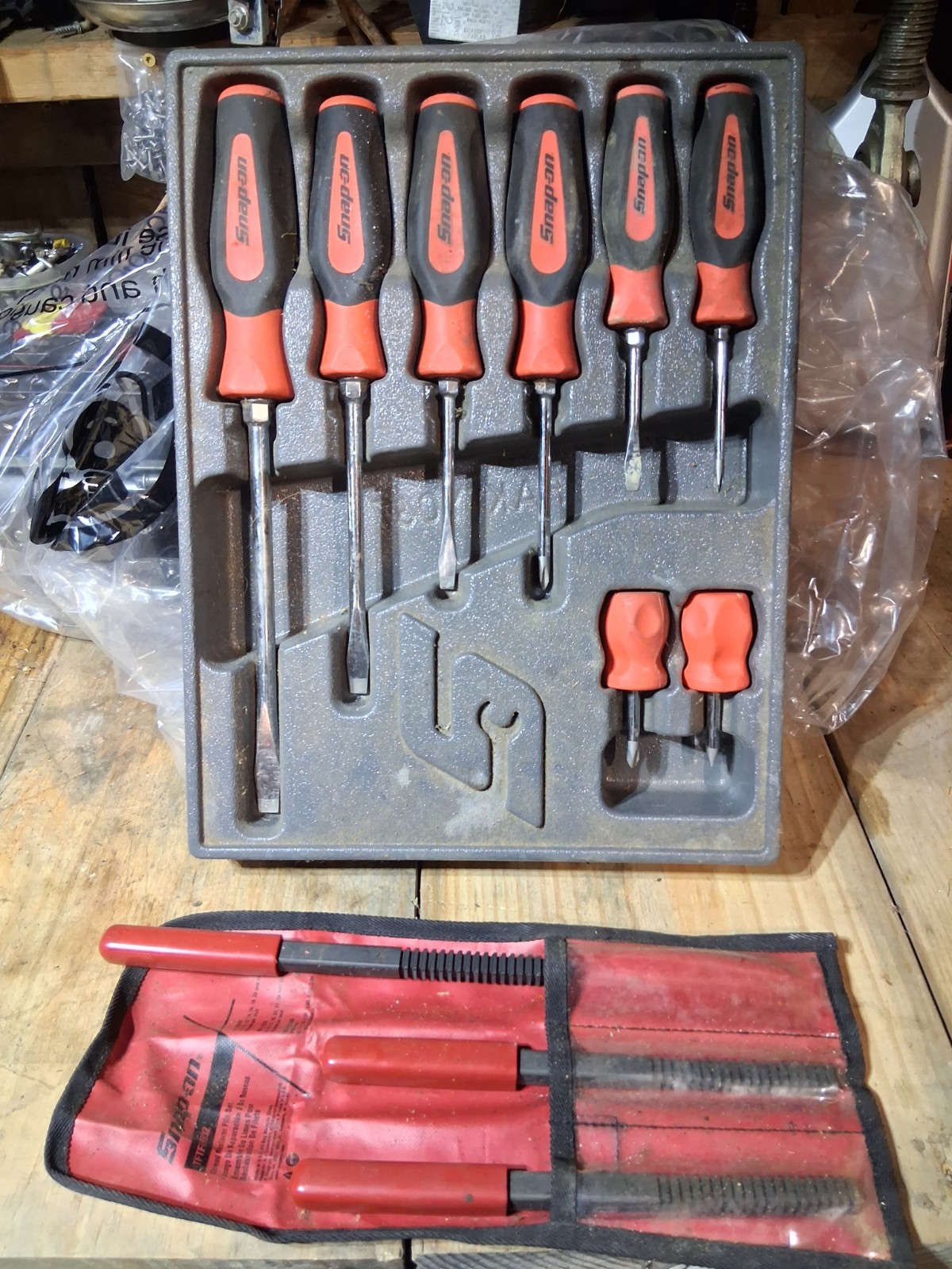 Snap On Screw Driver Set And Snap On Thread Chaser Set