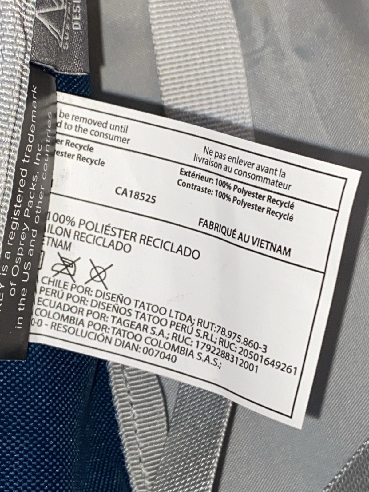 Osprey Transporter 40L Travel Duffel Bag Travel Carry On Blue