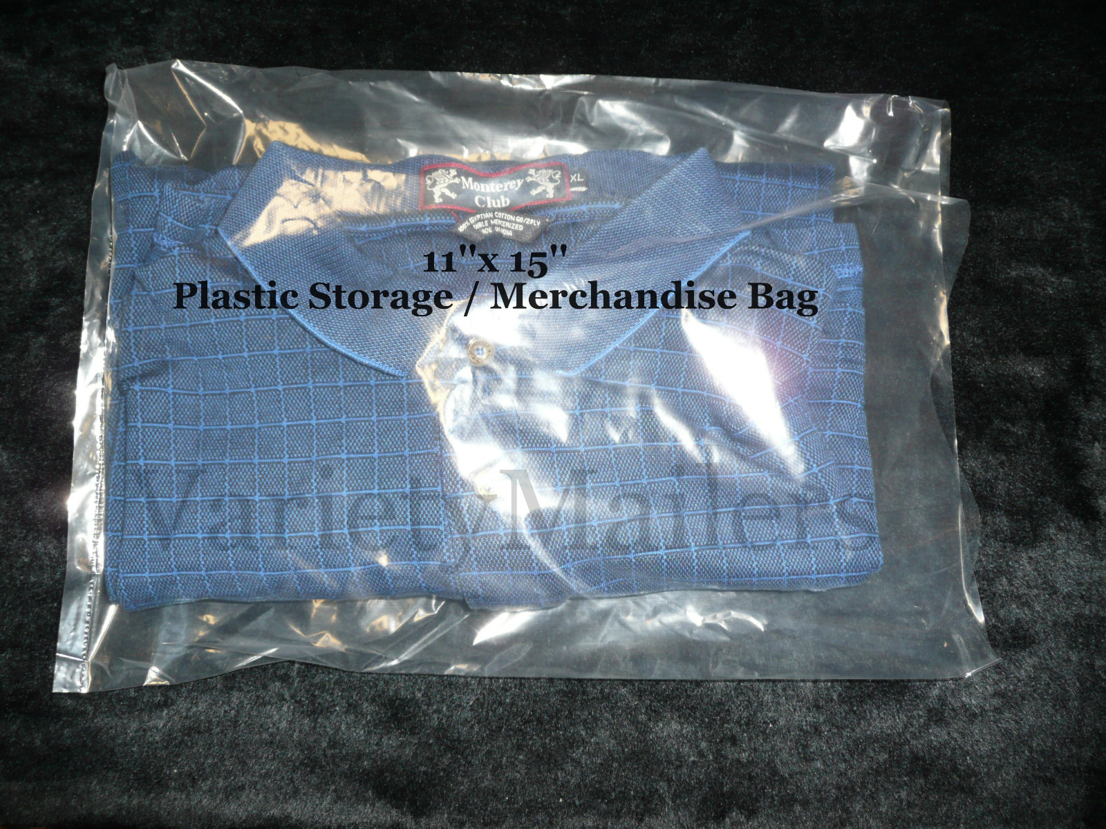 60 Poly Merchandise Storage Bag Variety Pack 8x10 9x12 11x15 Clear 1.5 Mil Bags